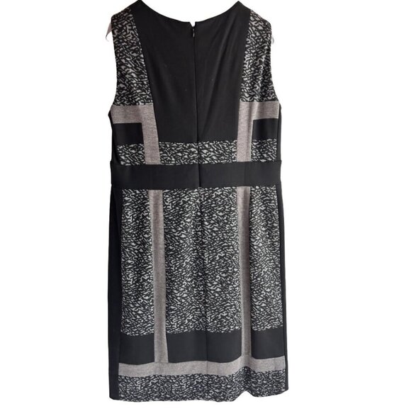 Chico's | Neutral Printed Sleeveless Sheath Dress Size 8/10/M Black & Grey - Picture 2 of 7